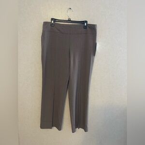 Briggs New York Chocolate Brown Pull-On Dress Trousers size 14 NWT